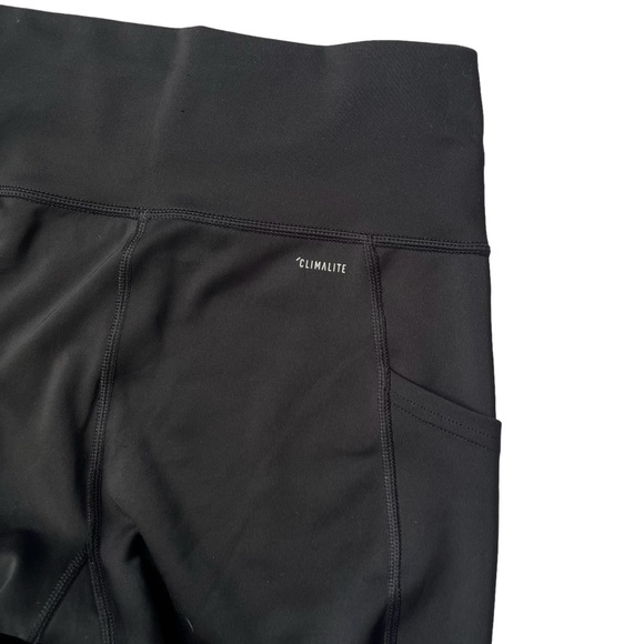 Adidas Leggings Three 3 Stripe Climalite Tights Athletic Lounge - Picture 7 of 13